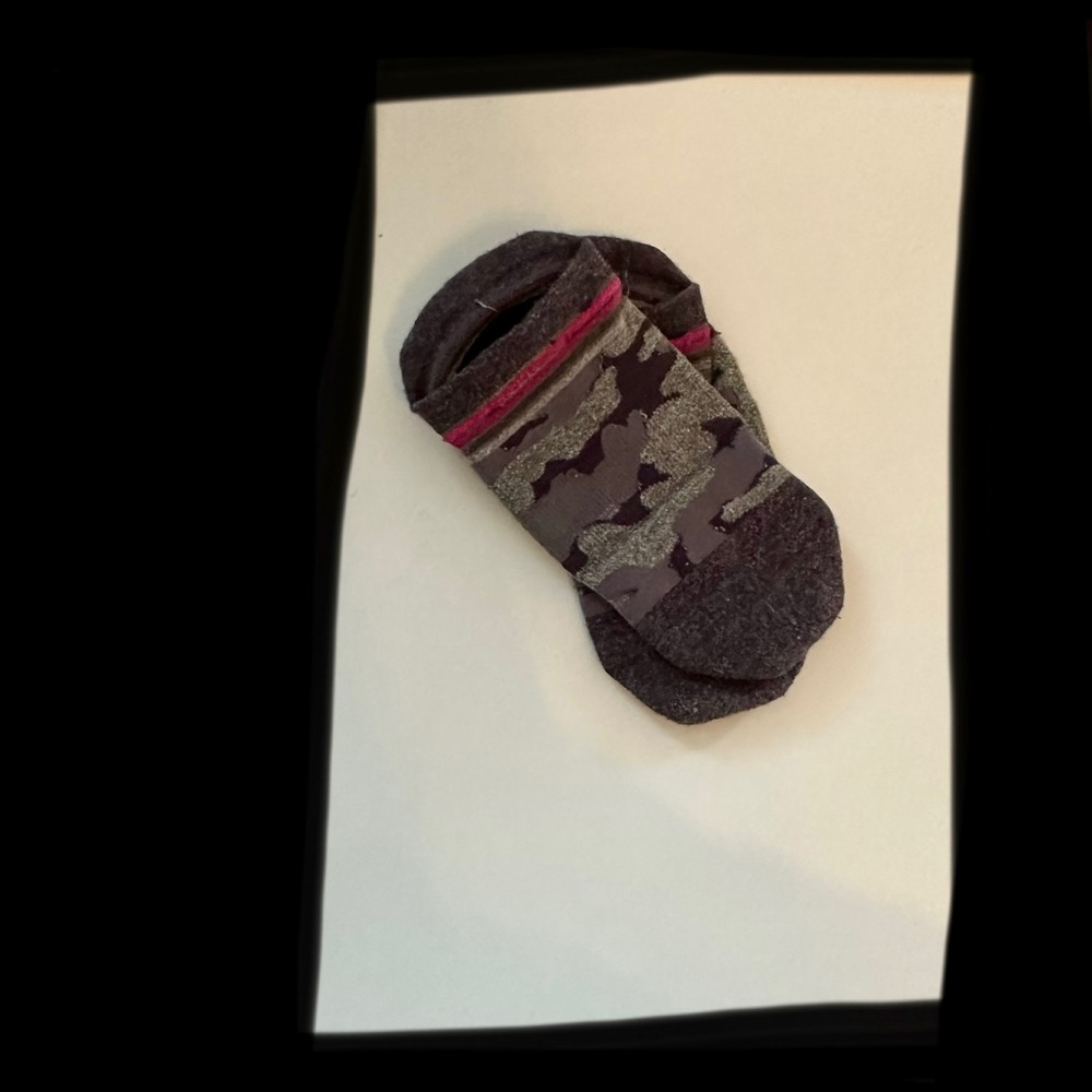 Pure Barre Socks - Camo with Pink Stripe